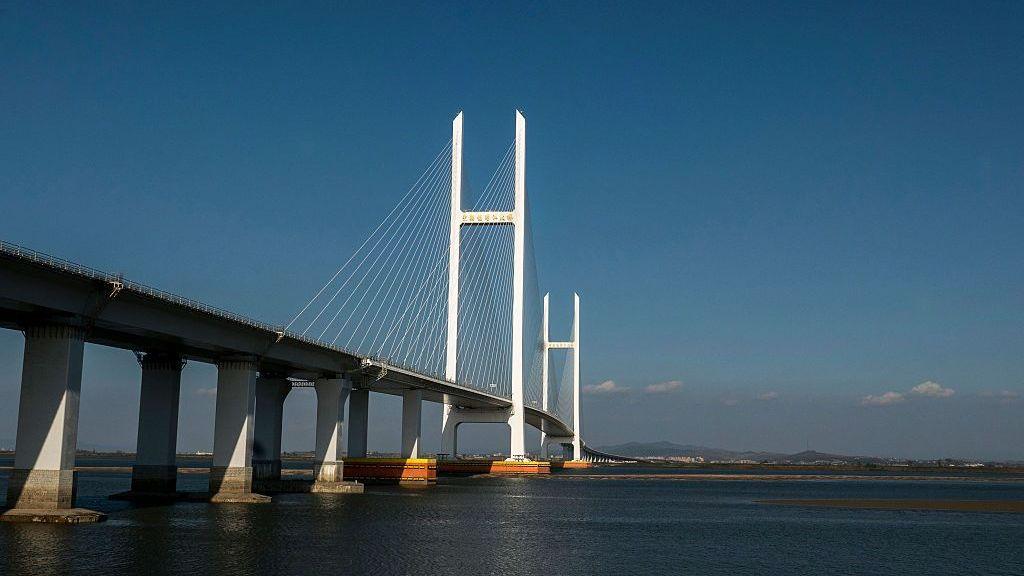 New Yalu River Bridge spanning the Yalu River