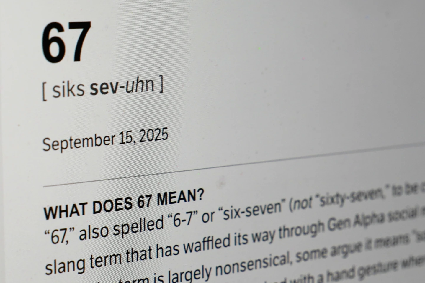 The Enigmatic Rise of '6-7': Dictionary.com's Word of the Year