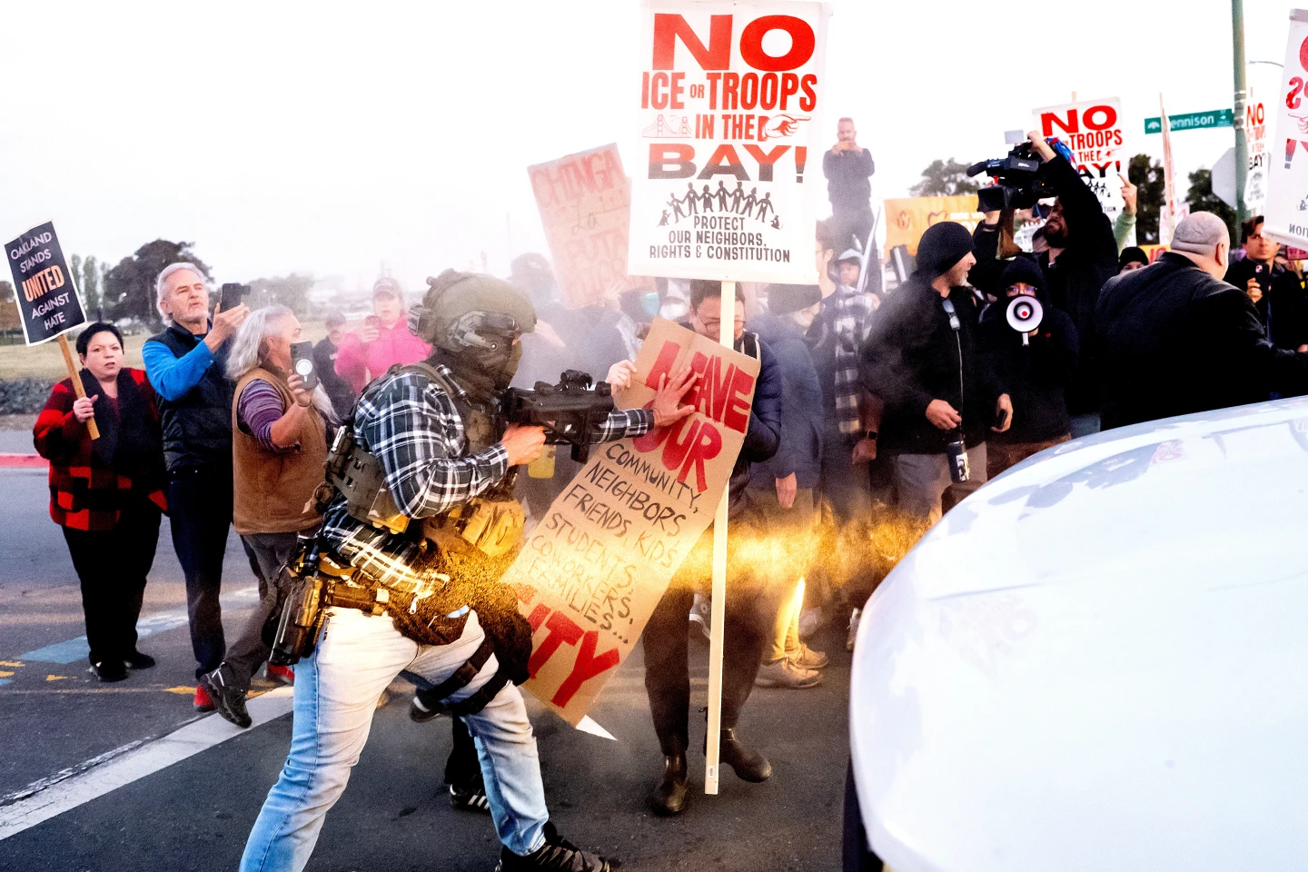 Protests Erupt in Alameda as Federal Agents Arrive to Enforce Immigration Policies