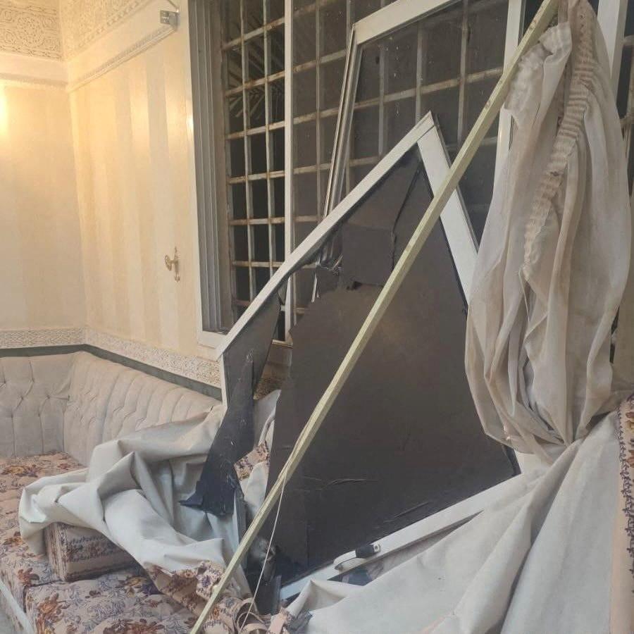 Damage to a home in Riyadh caused by missile debris