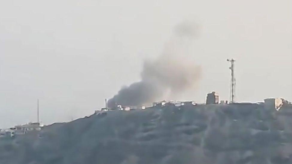 Smoke rises above Aden