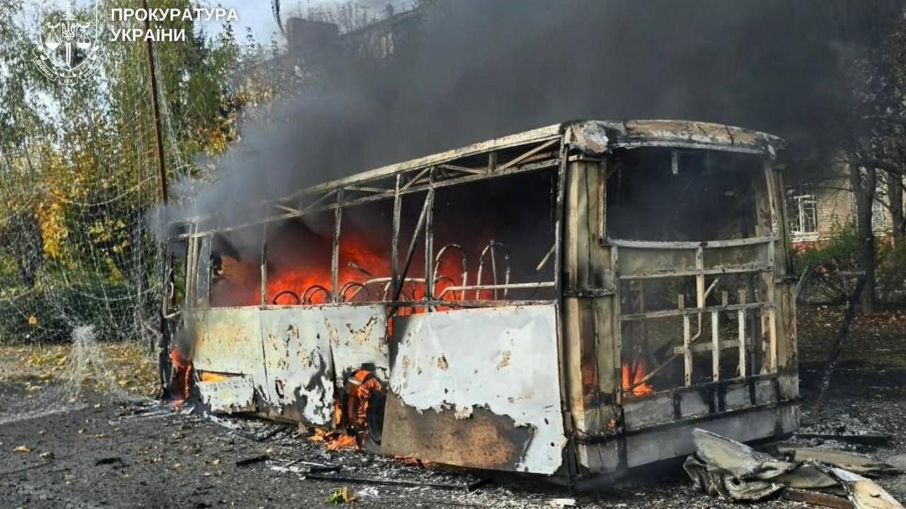 In Kramatorsk, 33 Civilians Vanish into Flames as Russian Glide Bomb Hits Bus