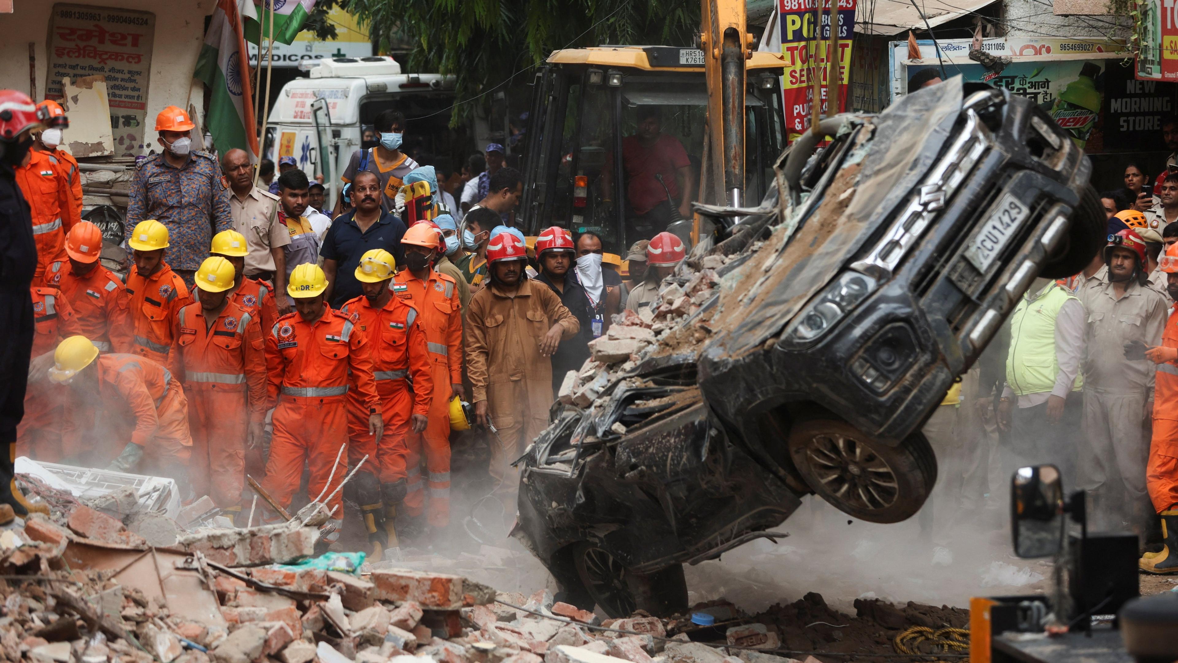 Shattered Lives: Delhi Hostel Collapses, Dozens Trapped