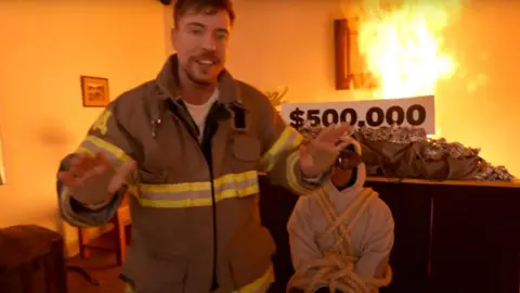 MrBeast Faces Backlash Over Controversial Stunt in Burning Building