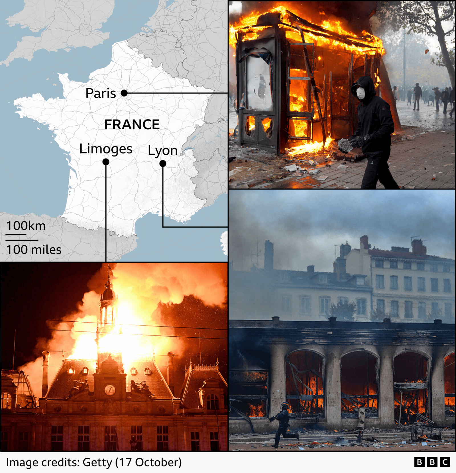France Burns: Iconic Landmarks Amid Violent Protests